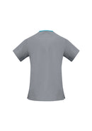 Ladies Contrast Crossover Scrubs Top H10722