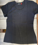 Womens Black TShirt (Identitee T04)  Size 14 Stock Clearance