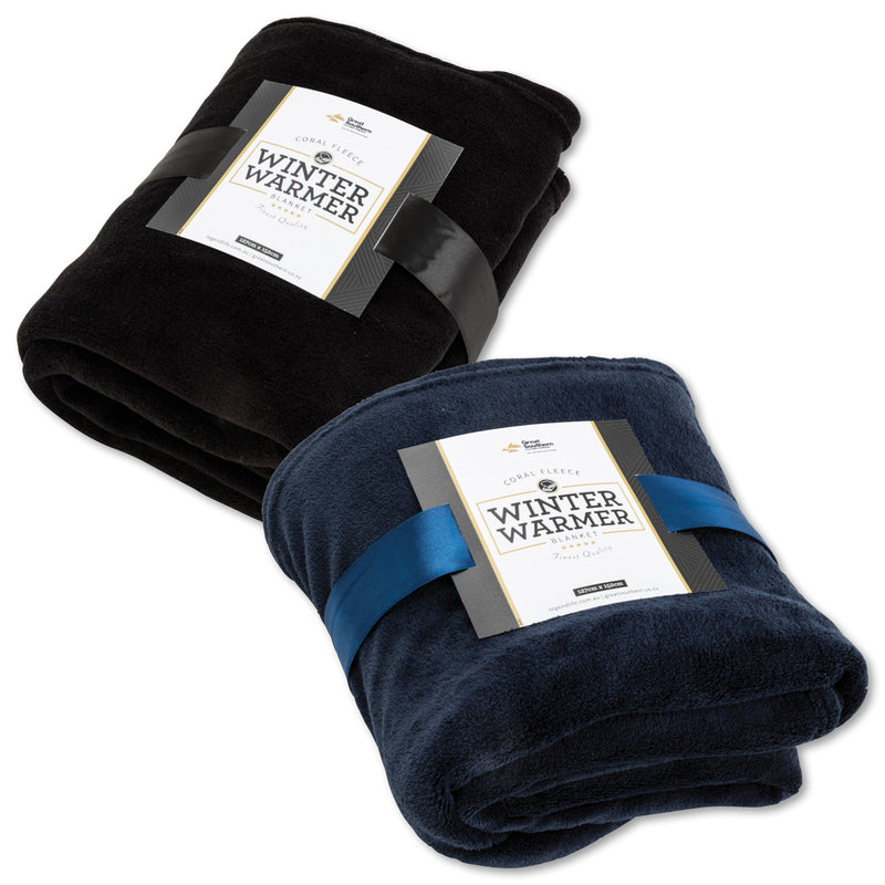 Coral Fleece Blanket OSFA / Navy