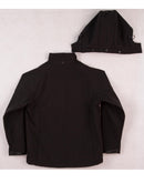 JK33K ASPEN Softshell Hood Jacket Kids' Black/Charcoal Size 10-12K Stock Clearance