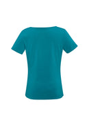Ladies Ava Drape Knit Top K625LS Teal Size 16 Stock Clearance