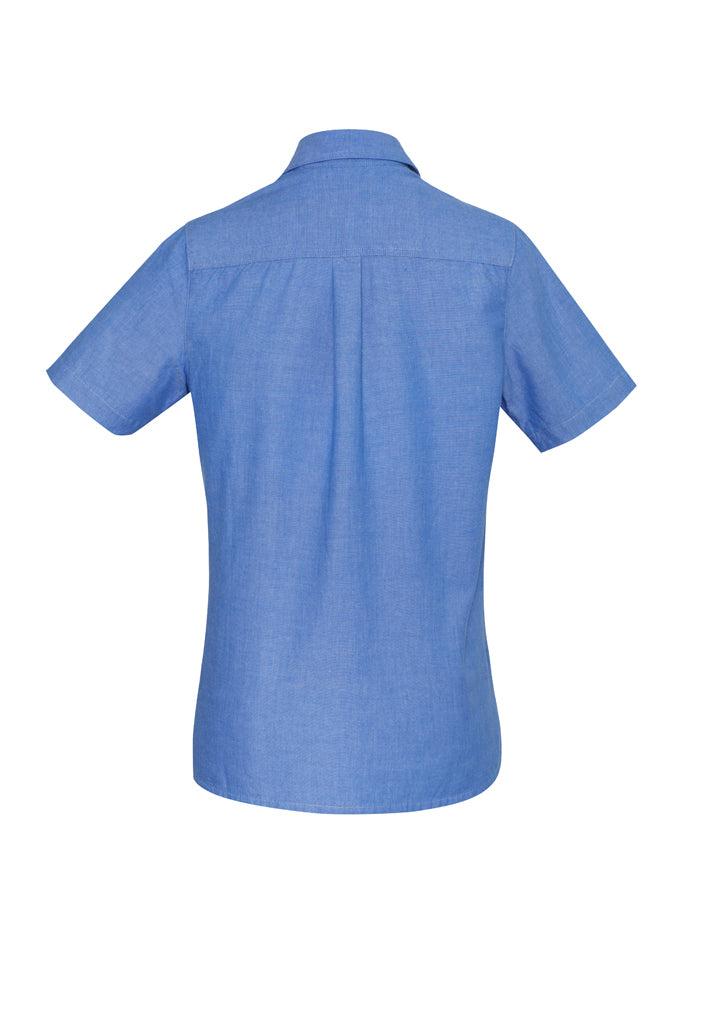 Ladies Wrinkle Free Chambray Short Sleeve Shirt LB6200