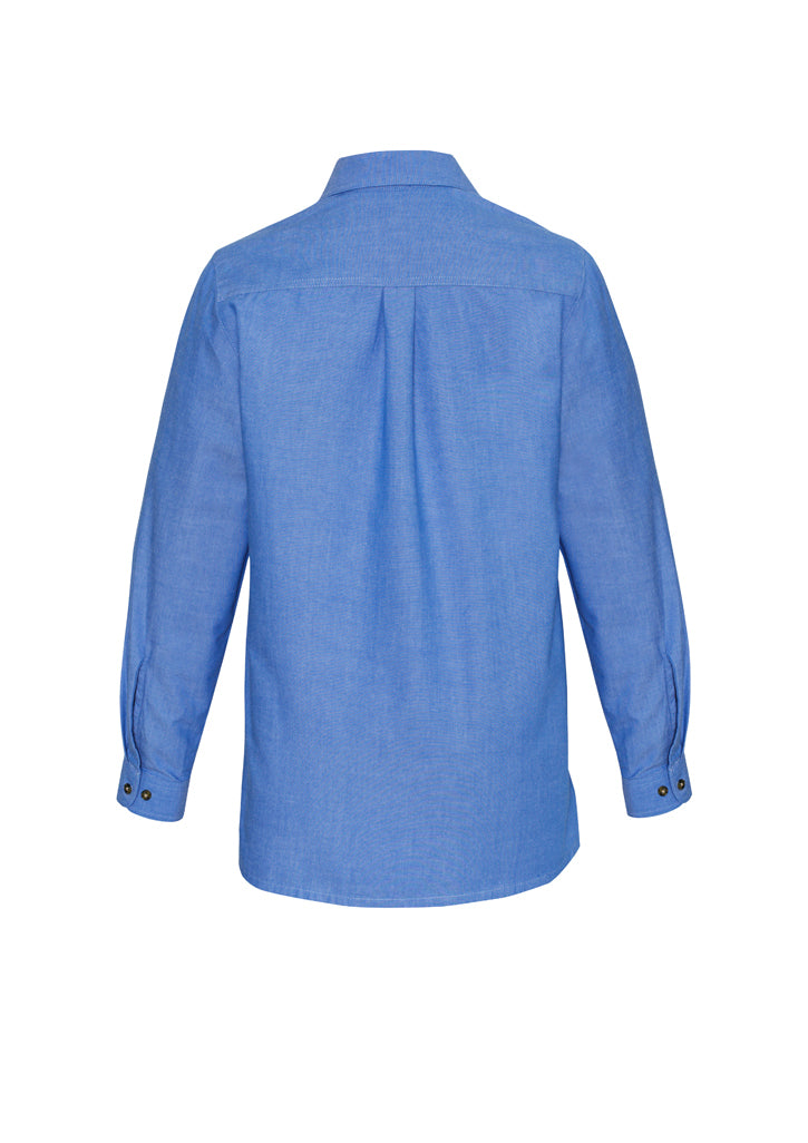 Ladies Wrinkle Free Chambray Long Sleeve Shirt LB6201