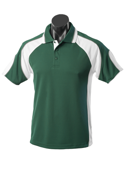 Mens Murray Polo N1300 Bottle/White Size L Stock Clearance