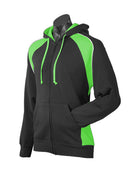 Mens Panorama Zip Hood 1511 Black/Green/White Stock Clearance