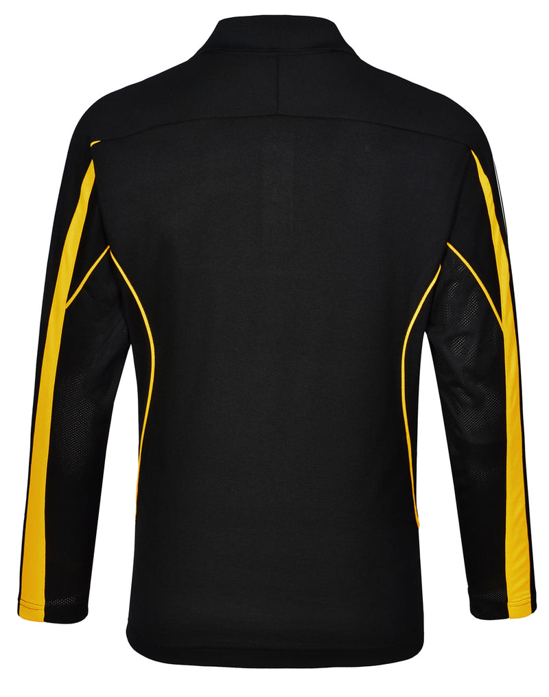 PS69 LEGEND PLUS Men's Long Sleeve Polo Black/Gold Size L Stock Clearance