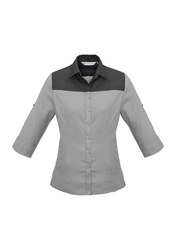 Ladies Havana 3/4 Sleeve Shirt S503LT Slate Size 12 Stock Clearance