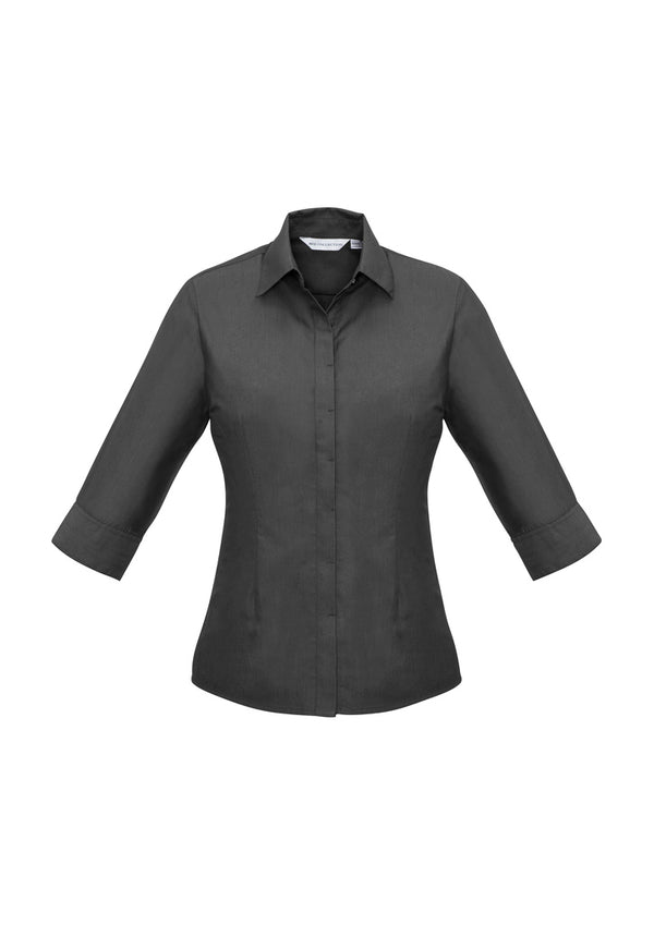 Ladies Hemingway 3/4 Sleeve Shirt S504LT Slaate Size 10 Stock Clearance