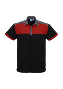 MENS CHARGER SHIRT   S505MS Black/Red/Grey Size L Stock Clearance