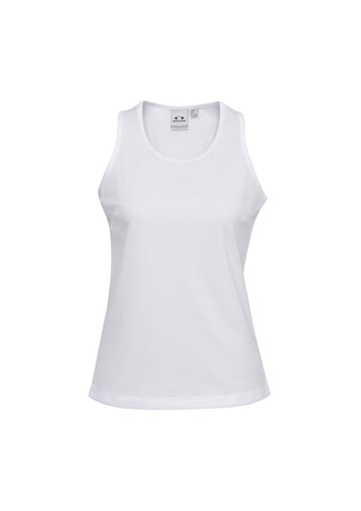 LADIES SPRINT SINGLET   SG302L White Size 12 Stock Clearance