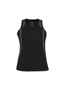 Ladies Razor Singlet SG407L Black/White Stock Clearance