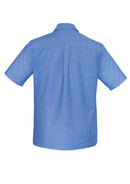 Mens Wrinkle Free Chambray Short Sleeve Shirt SH113