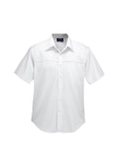 Mens Plain Oasis Short Sleeve Shirt SH3603 White Size S Stock Clearance