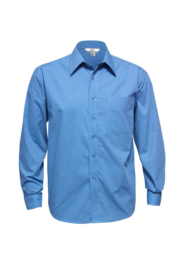 Mens Micro Check Long Sleeve Shirt SH816