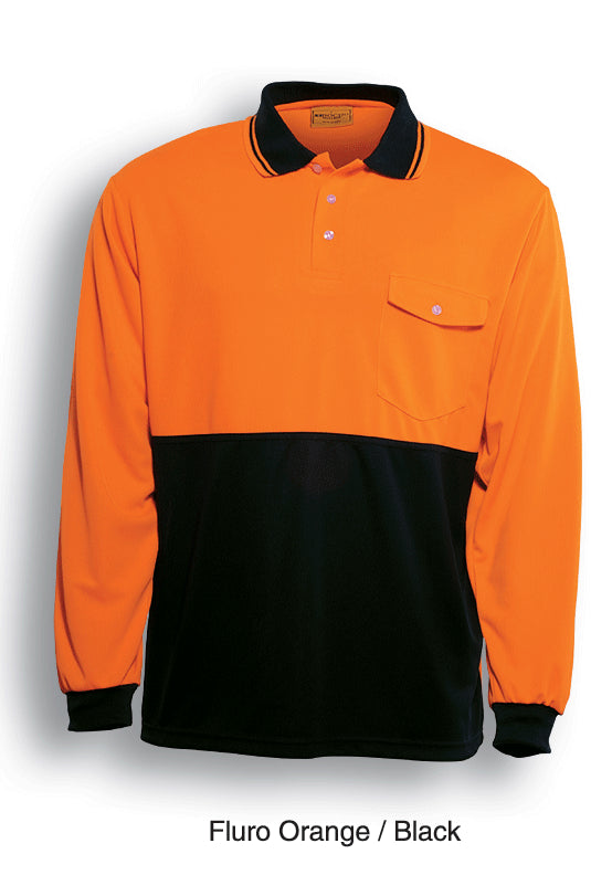 Hi-Vis Safety Polo -Long Sleeve