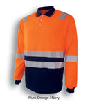 Hi-Vis Polyface/Cotton Back Polo With Tape -L/S