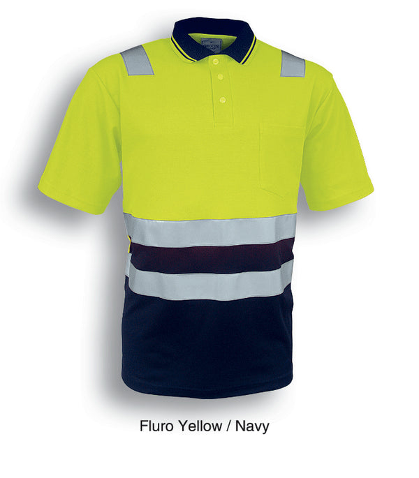 Hi-Vis Polyface/Cotton Back Polo With Tape -S/S