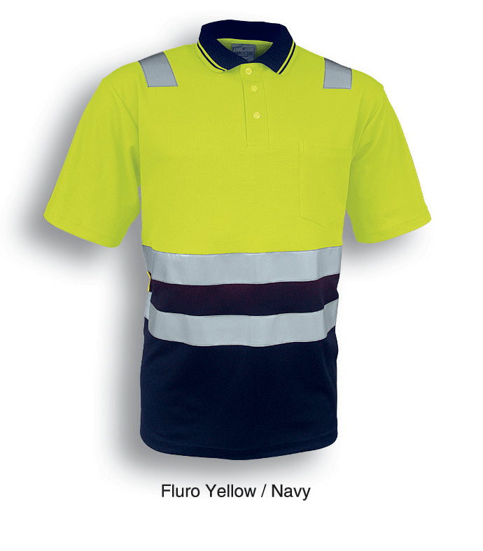 Hi-Vis Polyface/Cotton Back Polo With Tape -S/S