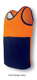 Hi-Vis Polyface/Cotton Back Singlet