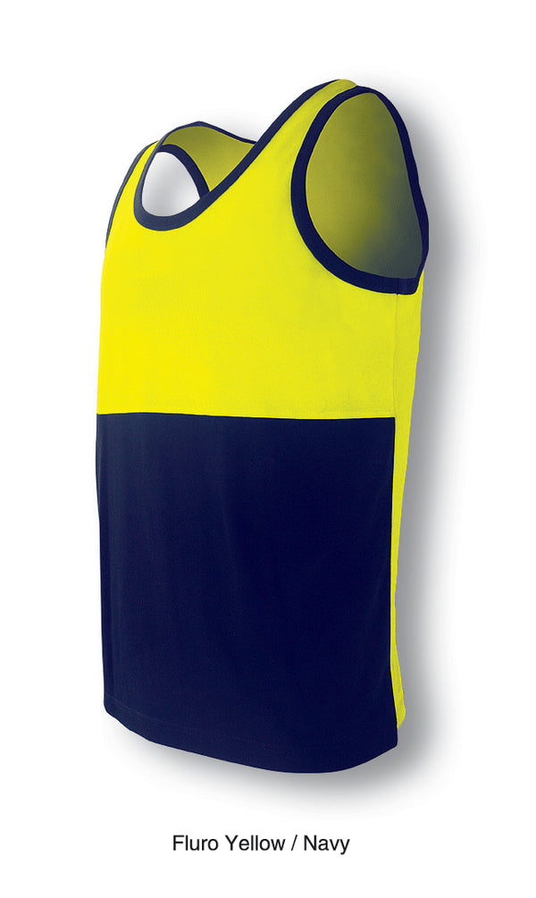 Hi-Vis Polyface/Cotton Back Singlet