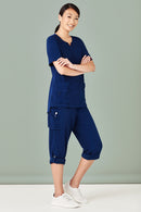 Womens Avery Tailored Fit Round Neck Scrub Top