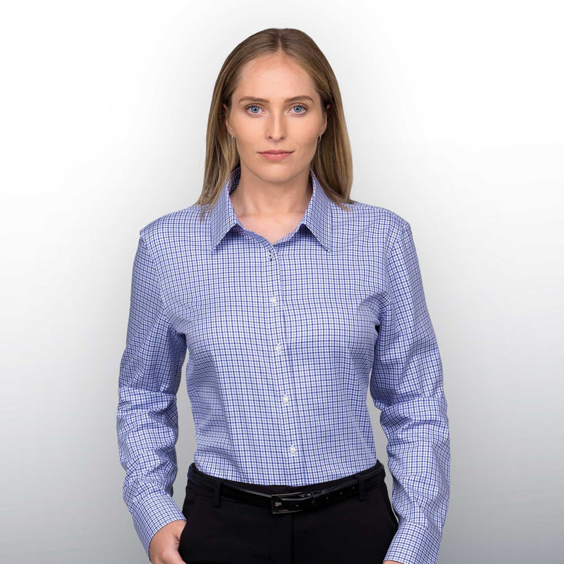 Barkers Stamford Check Shirt – Womens 8 / Navy/Blue/White