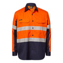 RIPSTOP HI VIS TWO TONE LONG SLEEVE VENTED SHIRT WITH PERFORATED CSR TAPE WS6068
