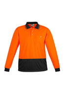 Unisex Hi Vis Basic Spliced Polo - Long Sleeve ZH232