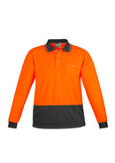 Unisex Hi Vis Basic Spliced Polo - Long Sleeve ZH232