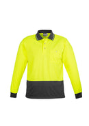 Unisex Hi Vis Basic Spliced Polo - Long Sleeve ZH232