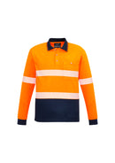 Unisex Hi Vis Segmented L/S Polo - Hoop Taped  ZH530