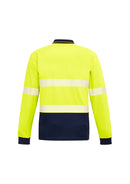 Unisex Hi Vis Segmented L/S Polo - Hoop Taped  ZH530