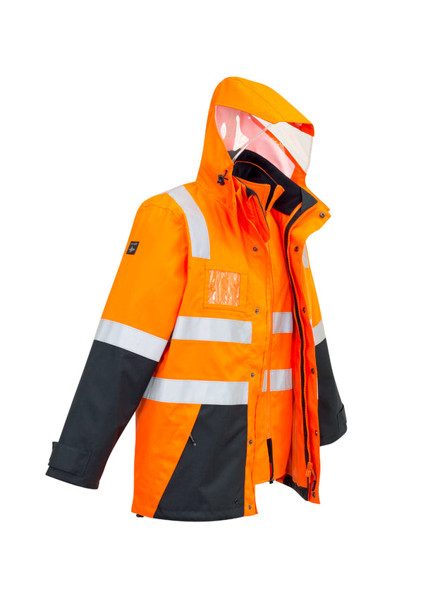 Mens Hi Vis 4 in 1 Waterproof Jacket  ZJ532