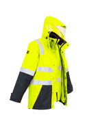 Mens Hi Vis 4 in 1 Waterproof Jacket  ZJ532
