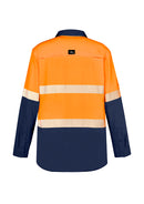 Mens Hi Vis Outdoor Segmented Tape L/S Shirt ZW470