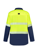 Mens Hi Vis Outdoor Segmented Tape L/S Shirt ZW470