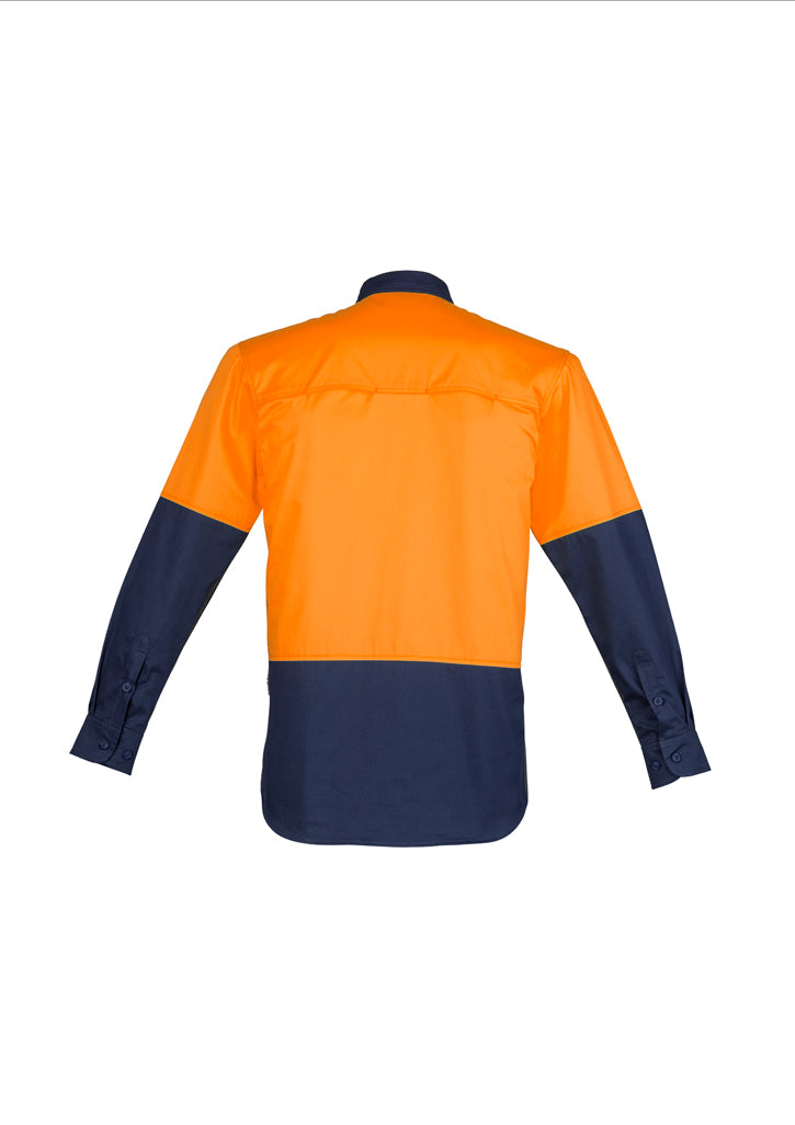 Mens Hi Vis Closed Front L/S Shirt ZW560