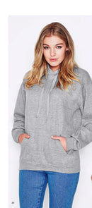 SWP280 - UNISEX HOODED PULLOVER Heather Grey  Size S Stock Clearance