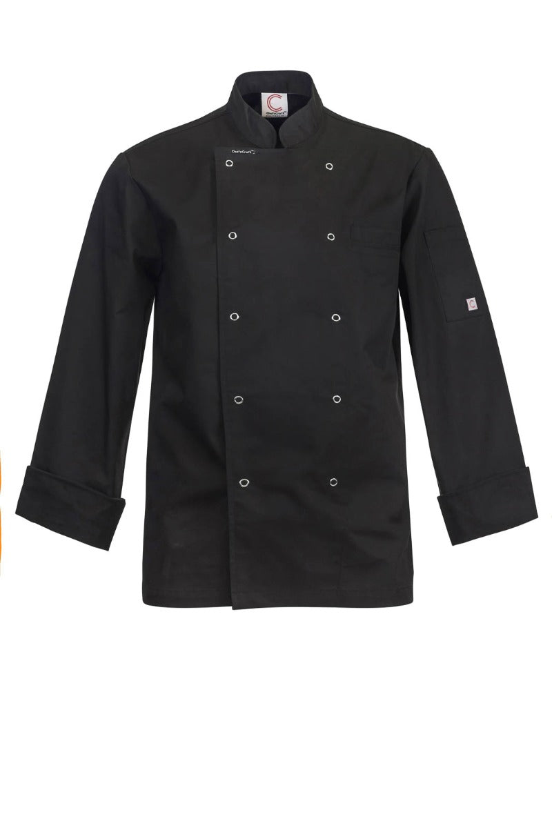 EXEC CHEF JACKET WITH STUDS LONG LEEVE