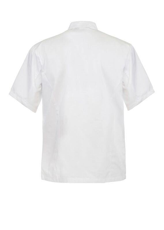 EXEC CHEF JACKET SHORT SLEEVE LIGHT WEIGHT WITH STUDS