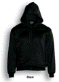 CJ1062 Unisex Adults Zip Through Fleece Hoodie BLACK AND NAVY