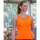 JB's LADIES HI VIS TRAINING SINGLET 6CTS1 Orange Stock Clearance