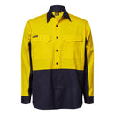 RIPSTOP HI VIS TWO TONE LONG SLEEVE VENTED SHIRT WS6066