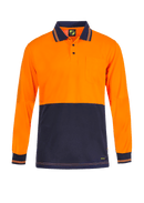 HI VIS LIGHT WEIGHT LONG SLEEVE MICROMESH POLO WITH POCKET WSP209