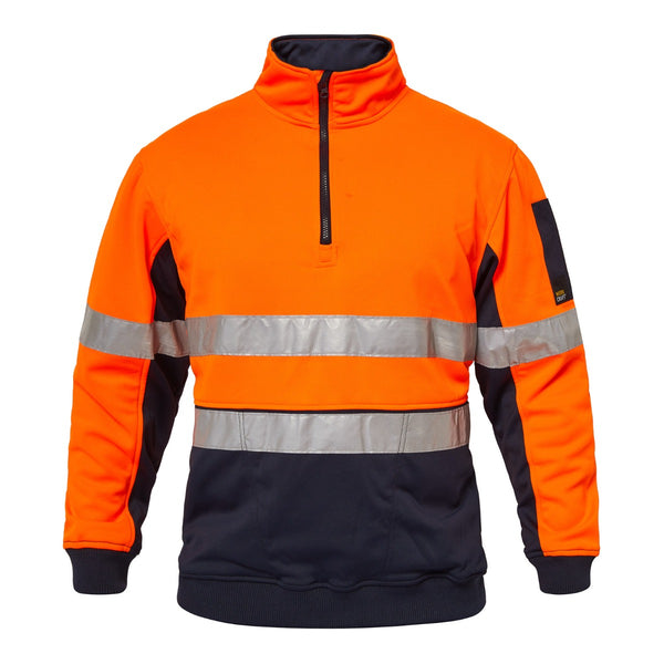 RIDGE HIVIS TWO TONE 1/2 ZIP PULLOVER WITH CSR TAPE WT8013