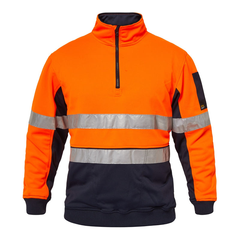 RIDGE HIVIS TWO TONE 1/2 ZIP PULLOVER WITH CSR TAPE WT8013